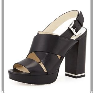 Michael Kors Strappy Sedgewick Sandals Platform Block Heel Size 7.5 NEW Tags